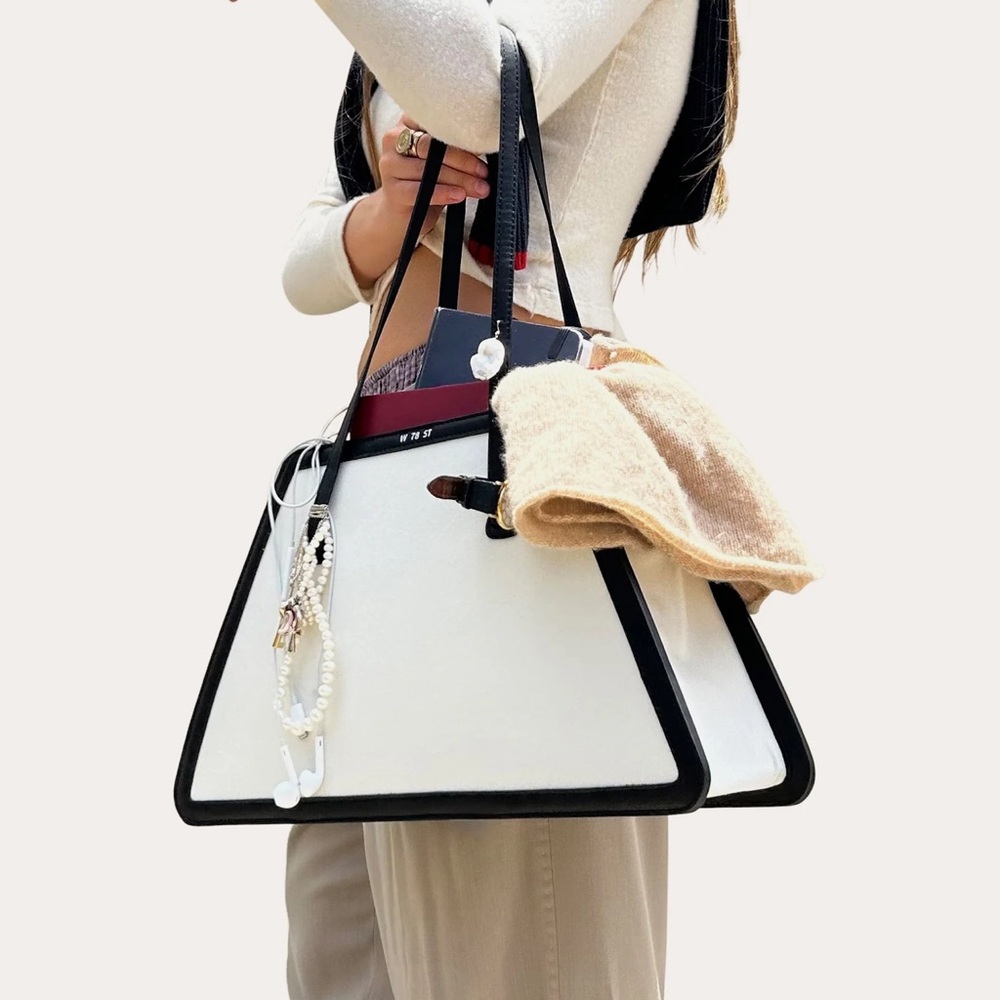 W 78 ST Jolie Bag in Canvas With Dust Bag Women’s White *Read*